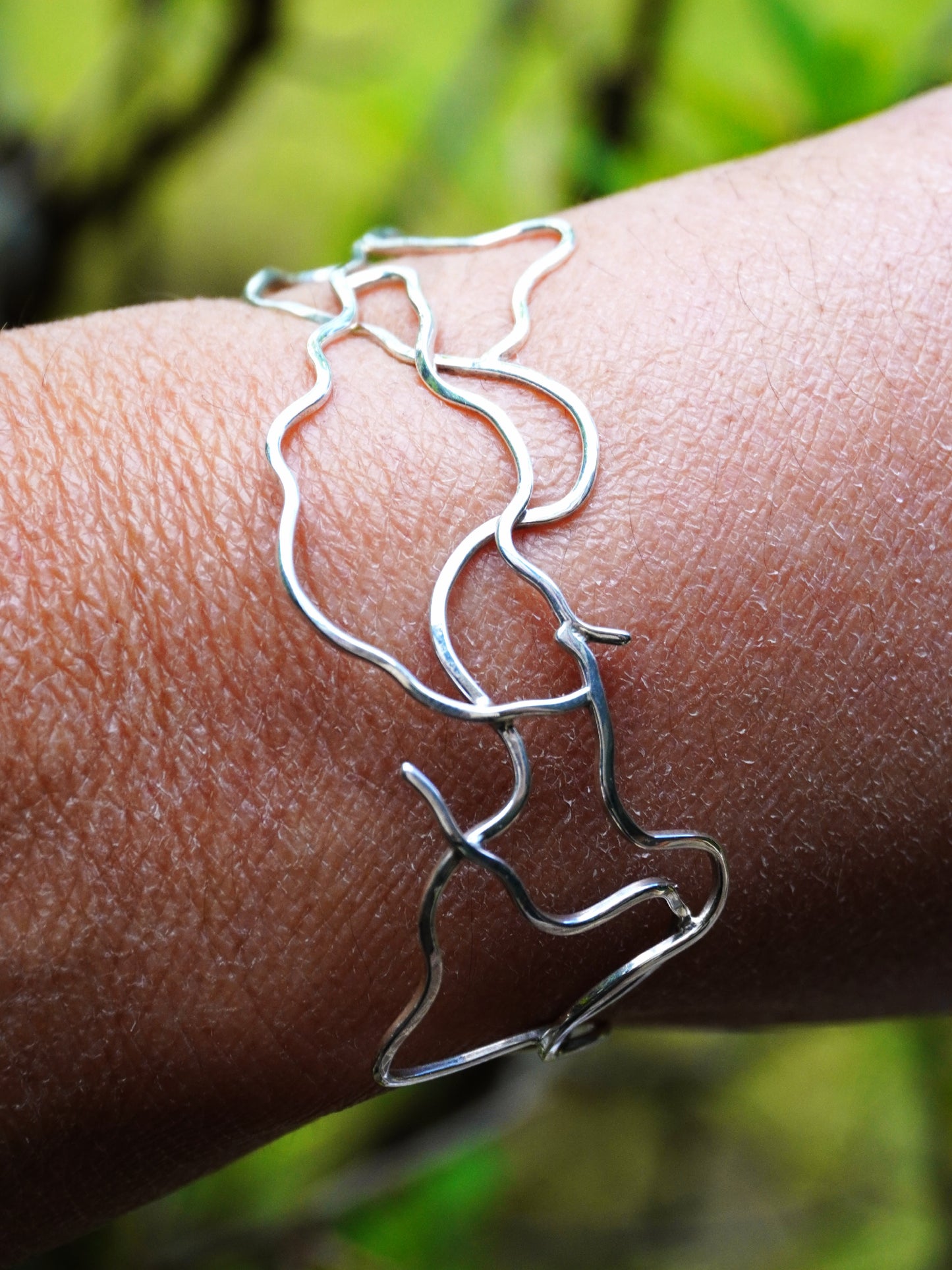 Bracelet manchette racine (argent 940 hypoallergénique)
