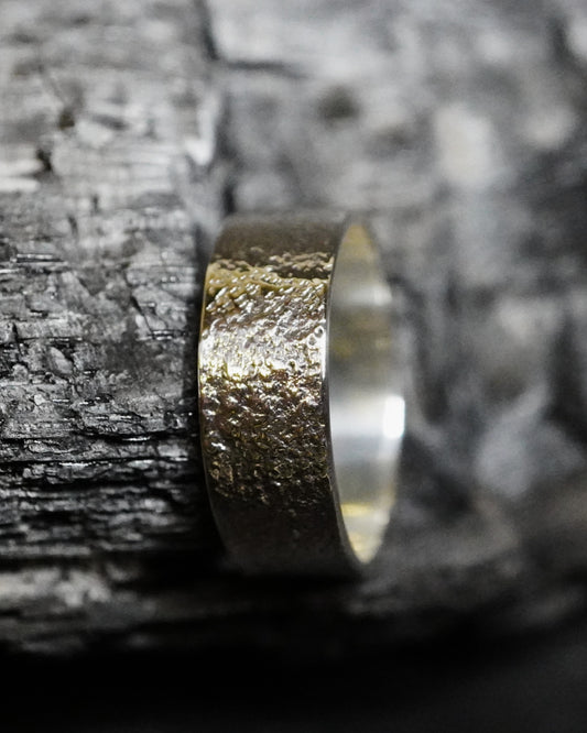 Bague réticulée large (argent 940 recyclé)