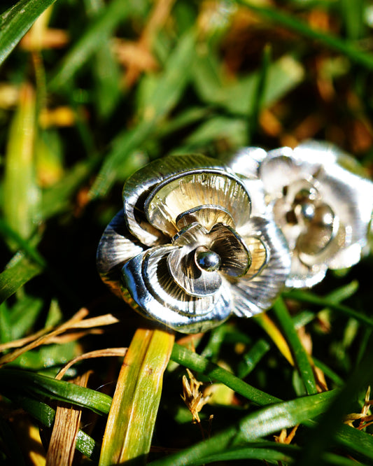 Boucles d'oreilles roses (argent 940 hypoallergénique)