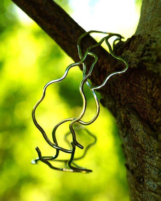 Bracelet manchette racine  (argent 940 hypoallergénique)