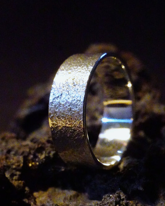 Bague réticulée large (argent 940 hypoallergénique)