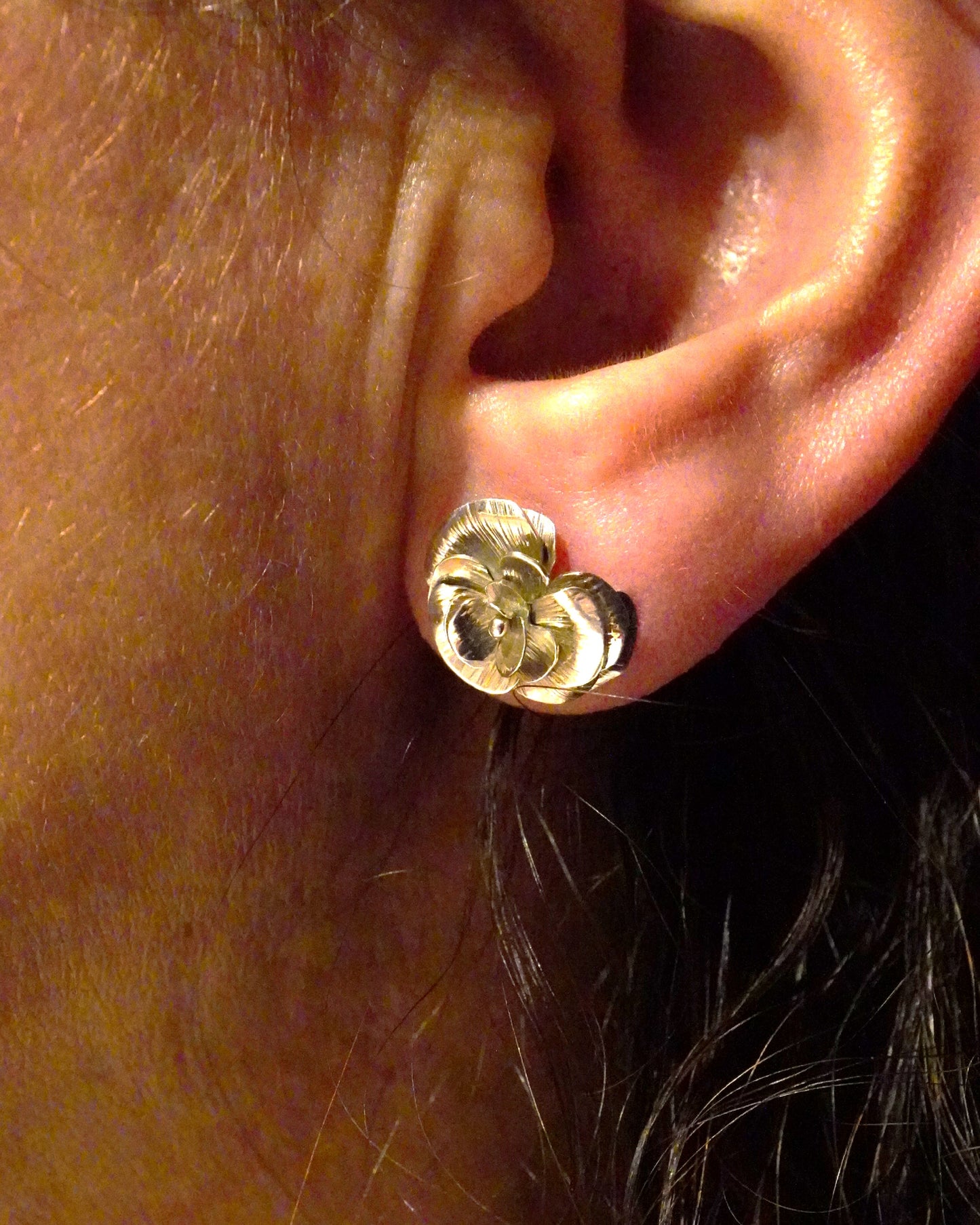 Boucles d'oreilles roses (argent 940 hypoallergénique)