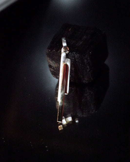 Pendentif "basalte" bicolore