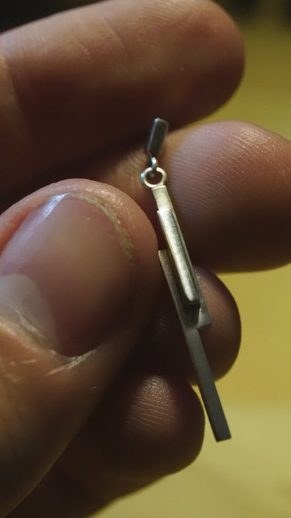 Boucles d'oreilles pendantes, basalte (argent 940 hypoallergénique)
