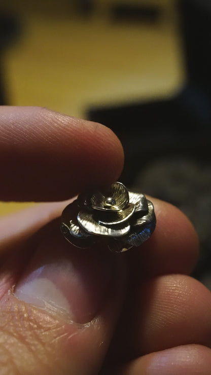 Boucles d'oreilles roses (argent 940 hypoallergénique)